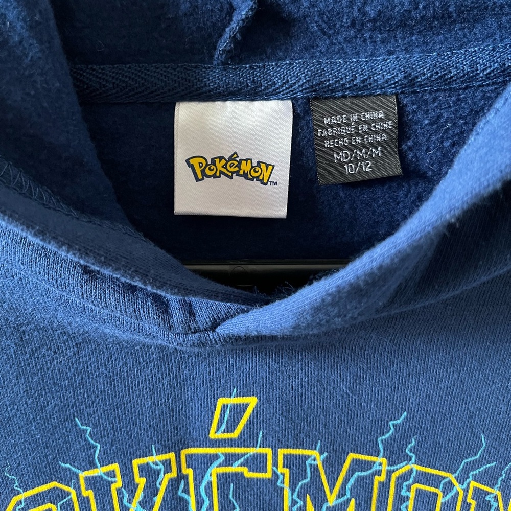Pokémon Boys Pikachu Cotton Hoodie & Sweatpants Set Navy Blue Size M - Picture 7 of 8